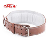 Leather Weightlifting Belt Gym Fitness Powerlifting Back Support  Belt - fitople