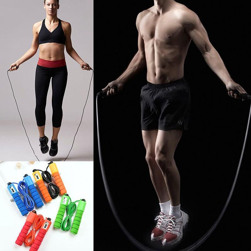 Sports Fitness Adjustable Fast Speed Counting Jump Skip Rope - fitople